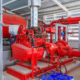 Industrial fire pump station for water sprinkler piping and fire alarm control system